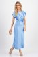 Rochie din satin albastru-deschis in clos 2 - StarShinerS.ro