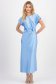 Rochie din satin albastru-deschis in clos 3 - StarShinerS.ro
