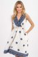 Rochie din viscoza bleumarin in clos cu elastic in talie si buzunare laterale 1 - StarShinerS.ro