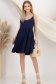 Rochie din viscoza bleumarin scurta in clos cu spatele gol 3 - StarShinerS.ro