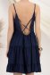 Rochie din viscoza bleumarin scurta in clos cu spatele gol 5 - StarShinerS.ro
