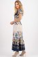 Rochie din viscoza bleumarin in clos cu elastic in talie si curea elastica 2 - StarShinerS.ro