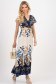 Rochie din viscoza bleumarin in clos cu elastic in talie si curea elastica 3 - StarShinerS.ro