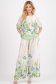 Compleu din satin verde cu elastic in talie si croi evazat 3 - StarShinerS.ro