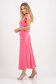 Rochie din satin roz in clos 2 - StarShinerS.ro