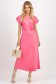 Rochie din satin roz in clos 1 - StarShinerS.ro