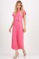 Rochie din satin roz in clos 3 - StarShinerS.ro