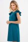 Rochie din crep verde petrol scurta cu croi larg si volanase la maneca - StarShinerS 2 - StarShinerS.ro