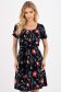 Rochie din bumbac neagra in clos accesorizata cu cordon 2 - StarShinerS.ro