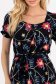 Rochie din bumbac neagra in clos accesorizata cu cordon 4 - StarShinerS.ro