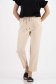 Pantaloni din stofa elastica crem cu un croi drept si buzunare laterale 5 - StarShinerS.ro