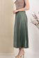 Fusta mint plisata din lycra midi in clos cu elastic in talie 3 - StarShinerS.ro