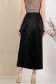 Fusta neagra plisata din lycra midi in clos cu elastic in talie 4 - StarShinerS.ro