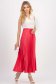 Fusta fuchsia plisata din lycra midi in clos cu elastic in talie 2 - StarShinerS.ro