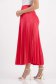 Fusta fuchsia plisata din lycra midi in clos cu elastic in talie 3 - StarShinerS.ro