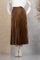 Fusta bej plisata din lycra midi in clos cu elastic in talie 7 - StarShinerS.ro