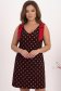 Rochie din bumbac neagra cu buline si croi drept - StarShinerS 1 - StarShinerS.ro