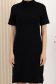 Rochie din tricot fin neagra scurta tip creion cu perluta la maneci 4 - StarShinerS.ro
