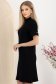 Rochie din tricot fin neagra scurta tip creion cu perluta la maneci 2 - StarShinerS.ro