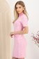 Rochie din tricot texturat roz-deschis scurta tip creion cu buzunare frontale 2 - StarShinerS.ro