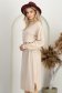 Rochie din tricot subtire bej midi cu un croi drept si cordon in talie 3 - StarShinerS.ro