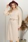 Rochie din tricot subtire bej midi cu un croi drept si cordon in talie 2 - StarShinerS.ro