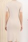 Rochie din tricot fin subtire bej midi tip creion cu maneca scurta 5 - StarShinerS.ro