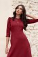 Rochie din stofa elastica visinie midi in clos cu umeri bufanti - StarShinerS 7 - StarShinerS.ro