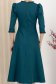 Rochie din stofa elastica verde petrol midi in clos cu umeri bufanti - StarShinerS 5 - StarShinerS.ro