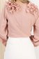 Bluza dama din voal roz pudra cu croi larg si volanase la umeri - StarShinerS 5 - StarShinerS.ro