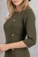 Rochie din stofa elastica kaki scurta tip creion cu nasturi decorativi - StarShinerS 7 - StarShinerS.ro