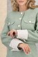 Sacou din stofa chanel premium mint cu un croi drept si mansete contrastante 7 - StarShinerS.ro