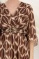 Rochie din voal maro scurta in clos cu elastic in talie si accesoriu tip curea 6 - StarShinerS.ro