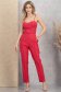 Compleu format din 3 piese din stofa elastica roz cu un croi drept 2 - StarShinerS.ro