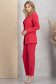 Compleu format din 3 piese din stofa elastica roz cu un croi drept 5 - StarShinerS.ro