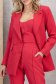 Compleu format din 3 piese din stofa elastica roz cu un croi drept 6 - StarShinerS.ro