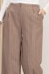 Pantaloni din georgette maro lungi evazati cu buzunare laterale 5 - StarShinerS.ro