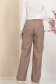 Pantaloni din georgette maro lungi evazati cu buzunare laterale 4 - StarShinerS.ro