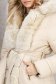 Geaca reversibila ivoire cu un croi drept si gluga imblanita cu insertii de blana ecologica detasabile 7 - StarShinerS.ro