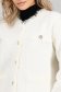 Cardigan din tricot pufos alb cu un croi larg si nasturi decorativi 7 - StarShinerS.ro