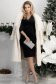 Rochie din catifea neagra tip creion cu decolteu petrecut si maneci bufante - StarShinerS 3 - StarShinerS.ro