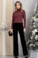 Maleta din tricot cu fir lame visinie cu un croi mulat si guler inalt 3 - StarShinerS.ro