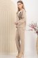 Trening din bumbac elastic crem cu elastic in talie si aplicatii florale frontale 2 - StarShinerS.ro