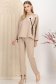 Trening din bumbac elastic crem cu elastic in talie si aplicatii florale frontale 1 - StarShinerS.ro