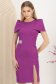 Rochie din stofa usor elastica mov tip creion crapata pe picior - StarShinerS 1 - StarShinerS.ro