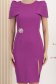 Rochie din stofa usor elastica mov tip creion crapata pe picior - StarShinerS 4 - StarShinerS.ro