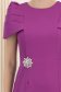 Rochie din stofa usor elastica mov tip creion crapata pe picior - StarShinerS 6 - StarShinerS.ro