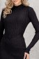 Rochie din tricot neagra midi tip creion accesorizata cu cordon 2 - StarShinerS.ro