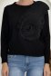 Bluza dama din tricot neagra cu croi larg si aplicatie florala 3D 4 - StarShinerS.ro