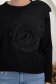 Bluza dama din tricot neagra cu croi larg si aplicatie florala 3D 6 - StarShinerS.ro